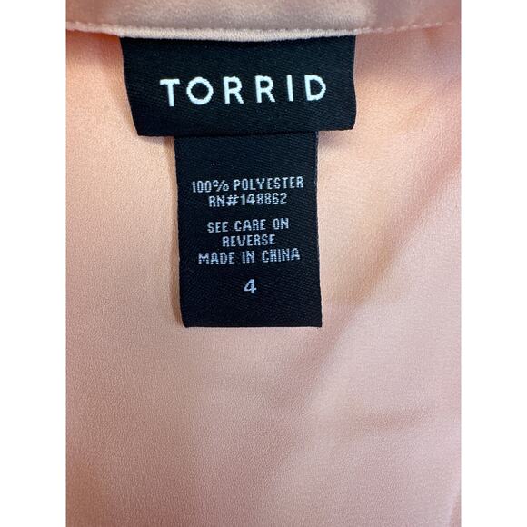 Torrid Women’s Plus Size 4 Sleeveless Blouse Top Pale Pink Soft Lightweight - Picture 5 of 6